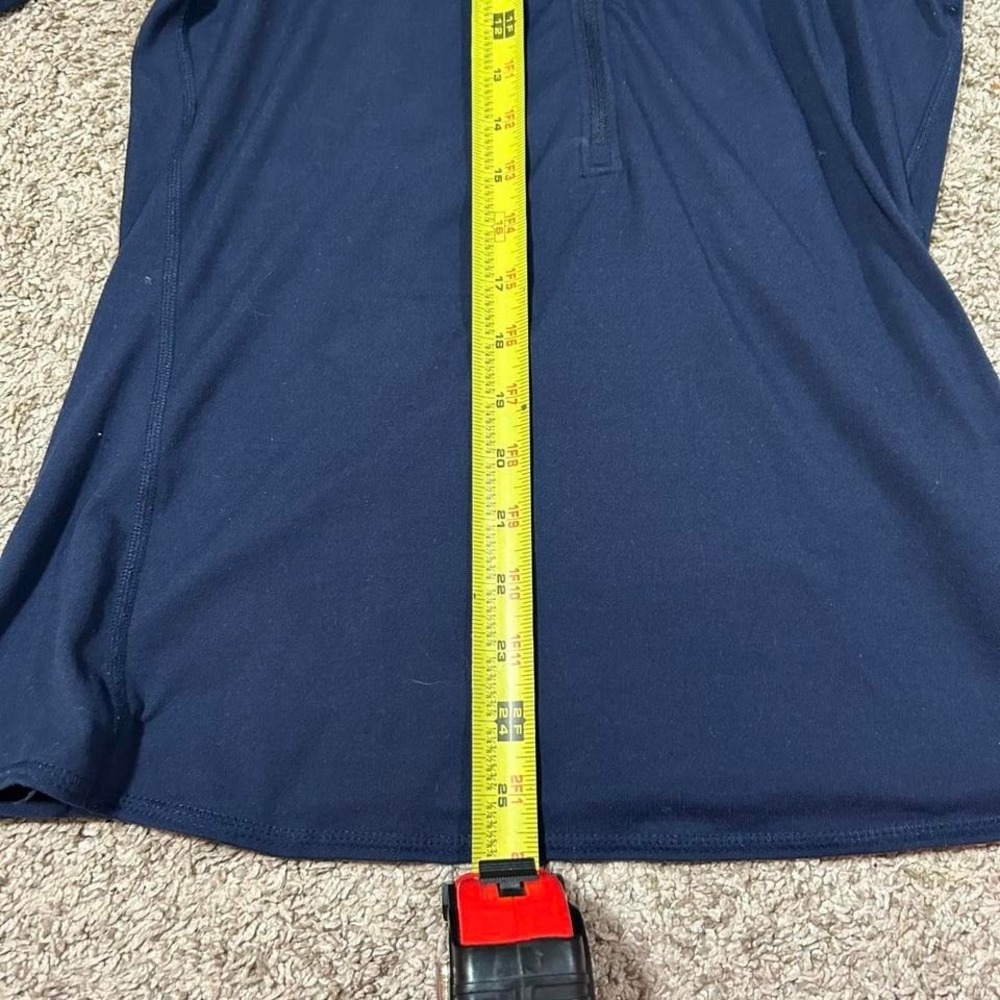 Women's Nike Dri-FIT Navy‎ Quarter Zip Crop Sleeve Athletic Running Gym Top S - Picture 6 of 7